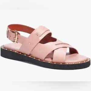Coach Blush Pink Sandals with Black Sole